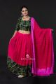 Garchola Style Green and Pink Chaniya Choli