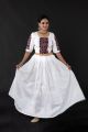 White Chaniya Choli with Rabari Embroidery Patch