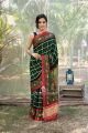 Green gajji silk gharchola saree