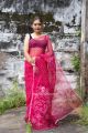 Raspberry pink oraganza bandhani saree