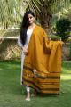 Mustard Kutch Shawl - Handwoven with Mirrors & Motifs for Winter