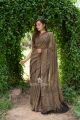 Graceful Ajrakh Hand Block Print Sari with Zari Border