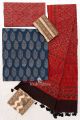 Summer-Ready Ajrakh Hand Block Print Natural Dye Cotton Suit