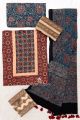 Premium Ajrakh Hand Block Print Natural Dye Cotton Suit Set