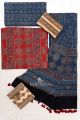 Elegant Ajrakh Hand Block Print Natural Dye Cotton Suit Set