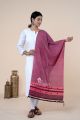 Handwoven Pink Cotton Stole