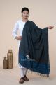 Black Cotton Silk Handwoven Dupatta | Kutch Weaving Art