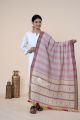 Off-White Striped Kala Cotton Dupatta | Sustainable Wear