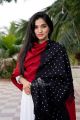 Red & black Pure Marino Wool Bandhni shawl