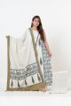 Cloud White & Teak Bloom Summer cotton Ajrakh Suit