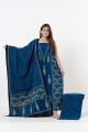 Royal Indigo & Forest Gold Fusion Authentic Hand-Block Ajrakh Suit