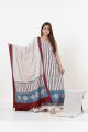 Ivory Sand & Indigo Sky Hand-Block Summer Ajrakh 3-piece Suit