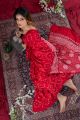 Blood Red Gajji Silk Traditional Bandhej Saree
