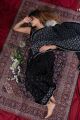 Black & White Bandhani Saree with Designer Pallu
