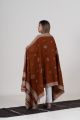 Rust Kutch Shawl with Traditional Motifs & Mirror Embroidery