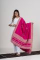 Rani Pink Kutch Chomukh Handwoven Shawl with Traditional Motifs