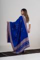 Royal Blue Chomukh Kutch Shawl with Heritage Weaving Design