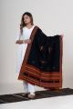 Black Chomukh Kutch Handwoven Shawl with Heritage Patterns
