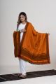 Orangish Yellow Kutch Chomukh Shawl with Heritage Motifs