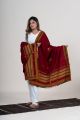 Maroon Chomukh Shawl with Authentic Kutch Weaving