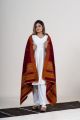 Deep Maroon Chomukh Shawl with Classic Kutch Patterns
