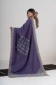 Lavender Kutch Shawl with Center Butta & Corner Mirror Motifs