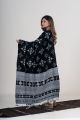 Black & White Kutch Handwoven Shawl with Scattered Buttas