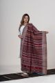 Red Kutch Handwoven Traditional Shawl with Multi-Color Motifs