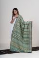 Pista Green Kutch Handwoven Traditional Shawl with Multi-Color Motifs