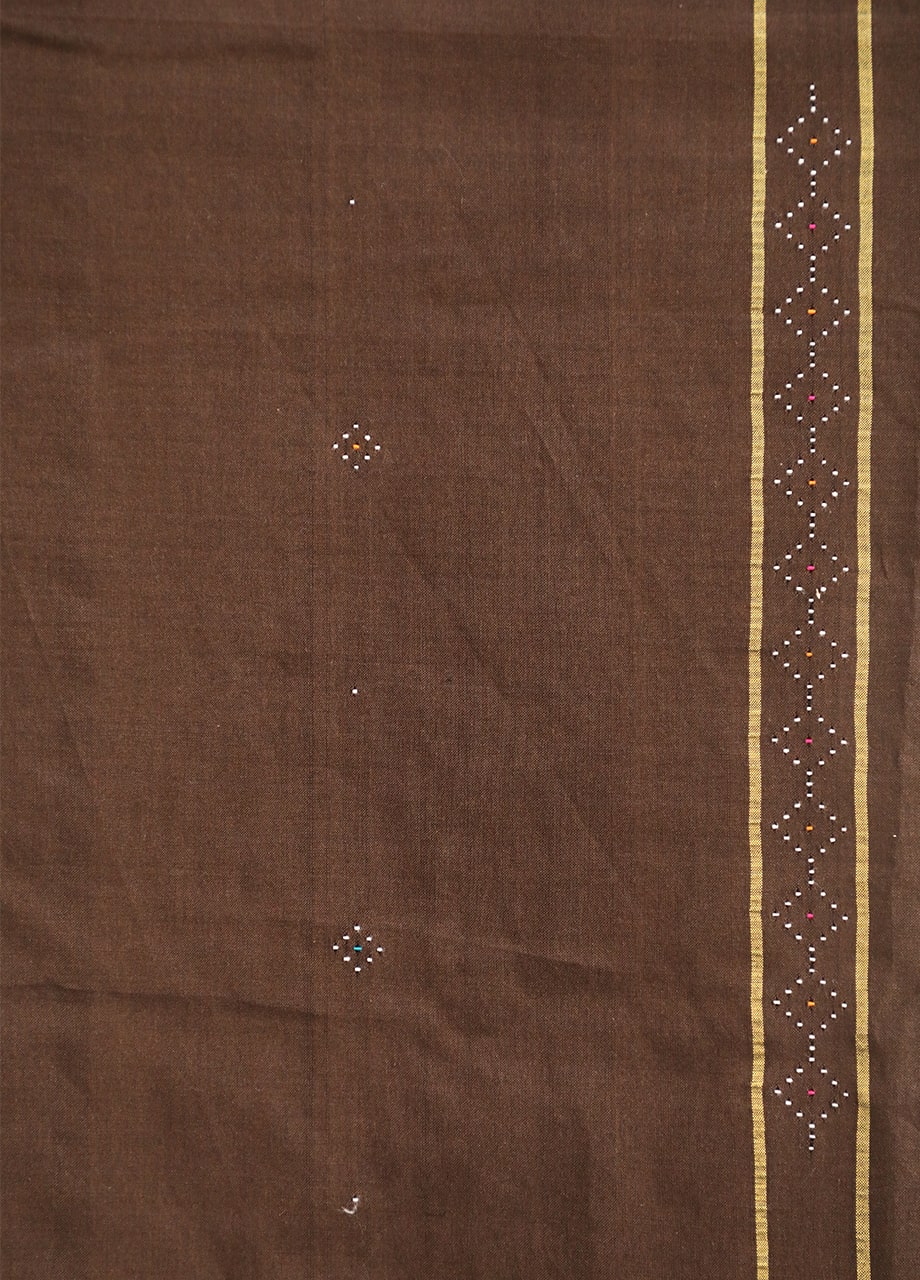 Black hand weaving tangaliya saree