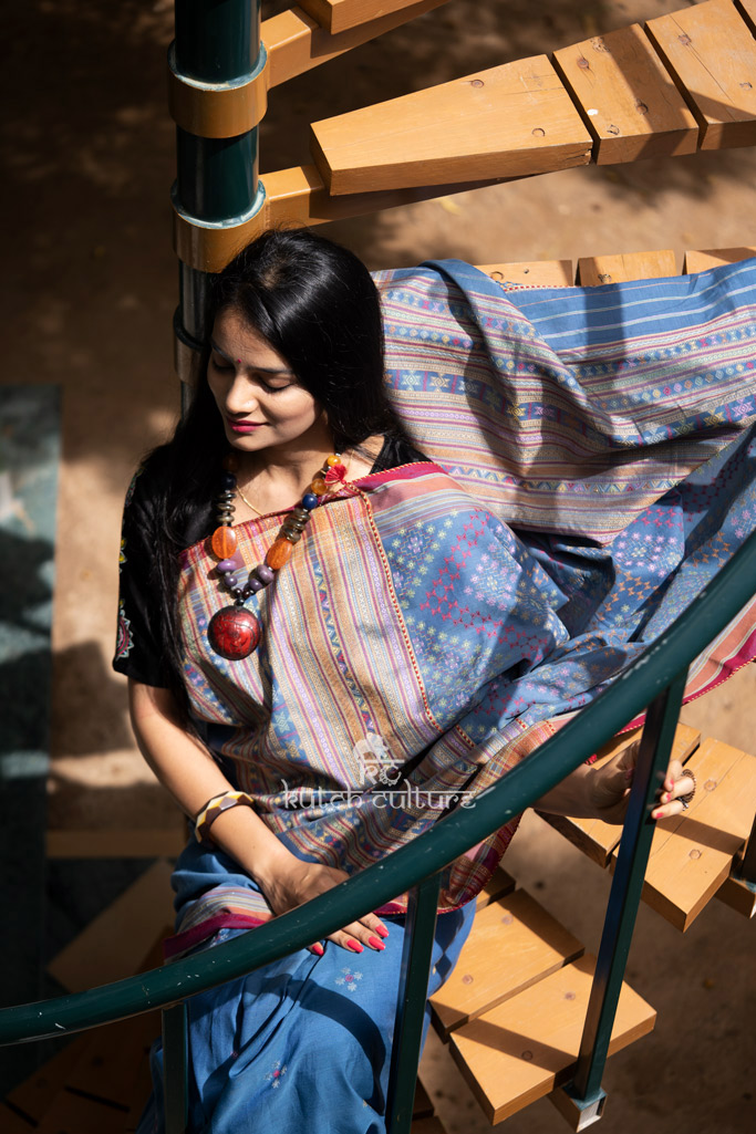 Inaya Masterpiece Kutch Hand Weaving mulberry silk Saree