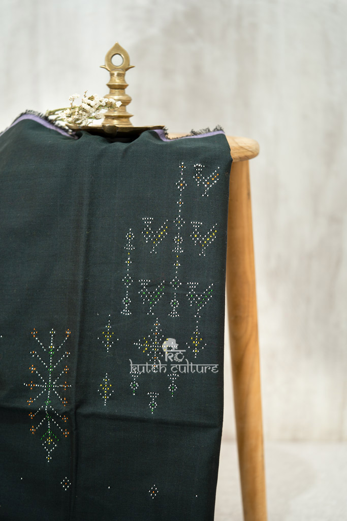 Green tangaliya cotton fabric