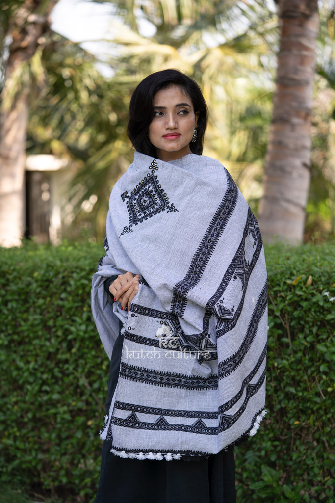 Designer winter shawl
