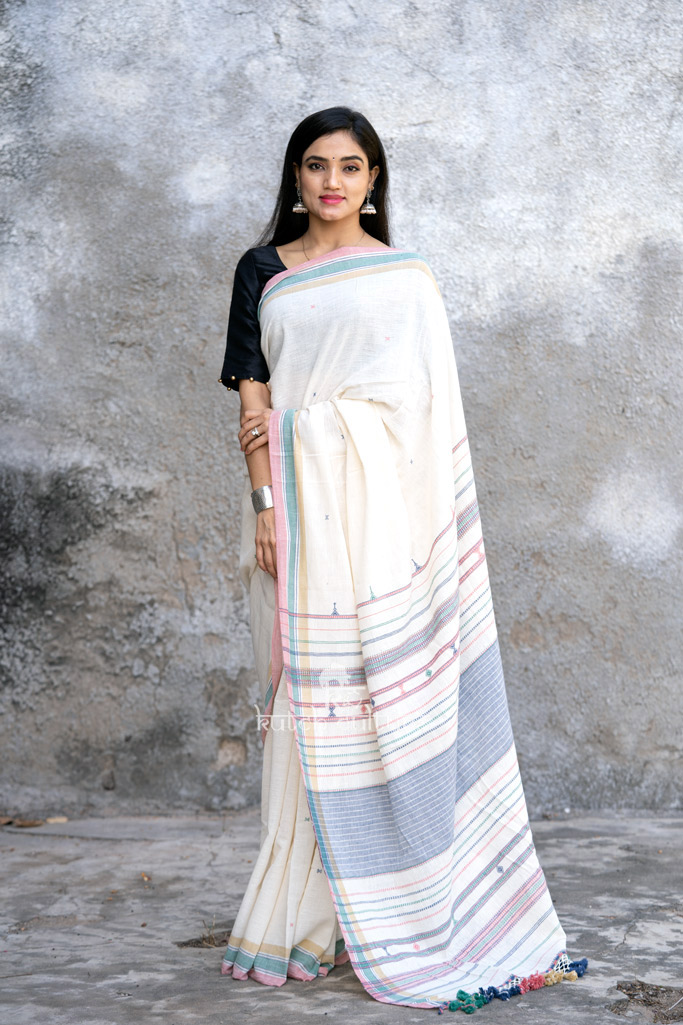 Designer kala cotton saree