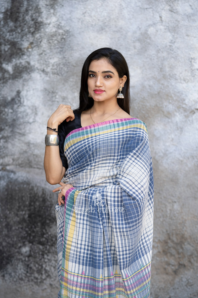 Multicolor designer cotton saree
