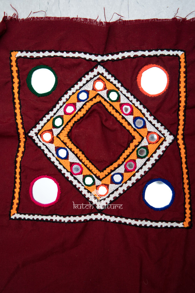 Red hand embroidery kutchi banjara patches