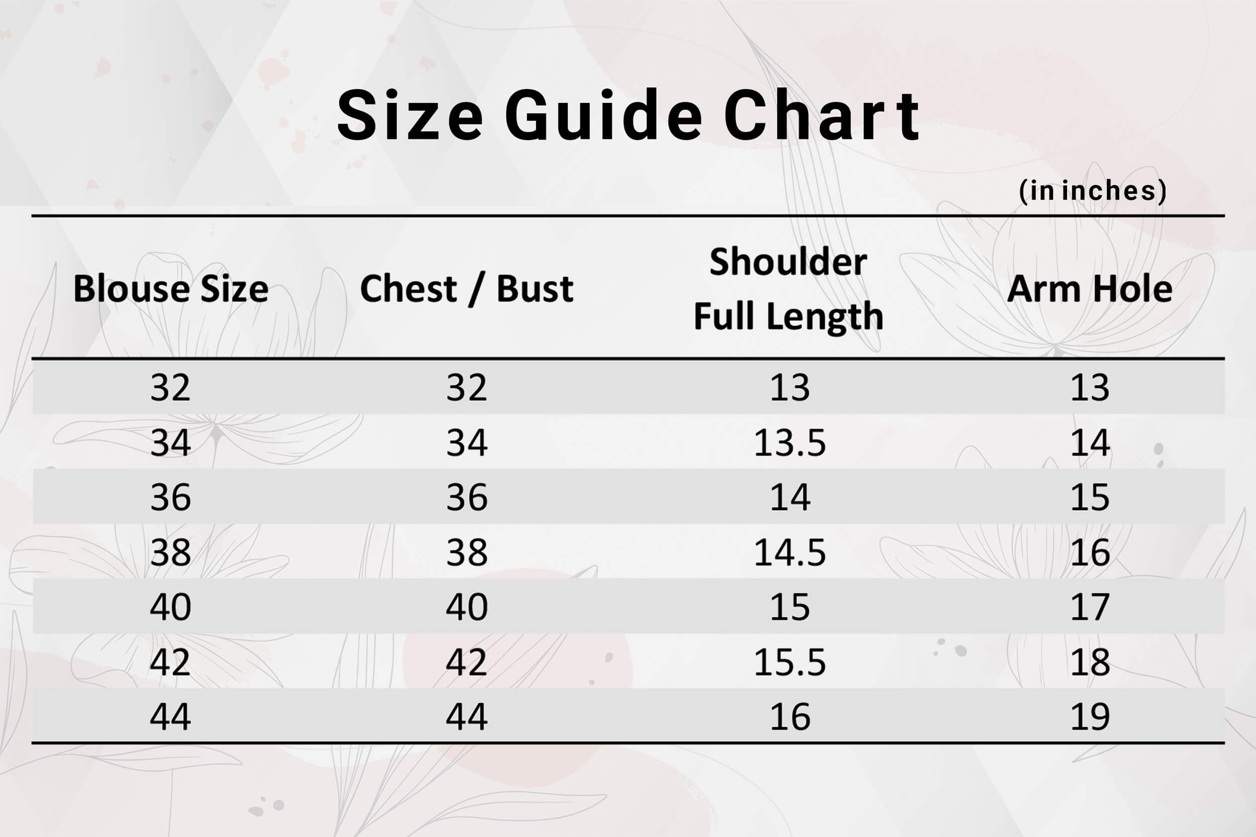 blouse-size-chart