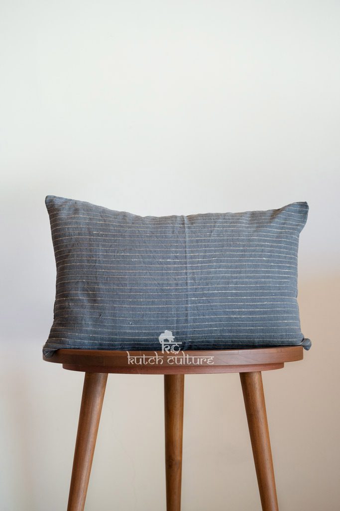 Light blue handwoven cushion covers sized 14*22