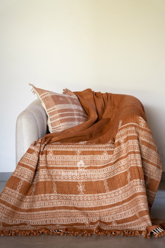 orange wool blanket