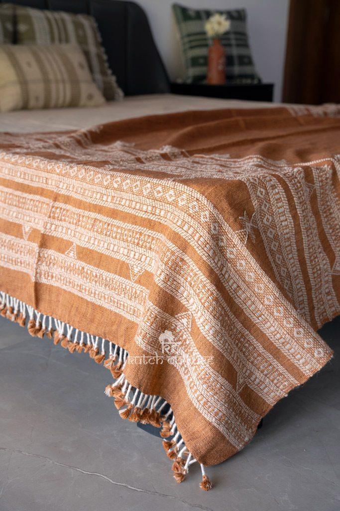 Lavish orange wool blanket
