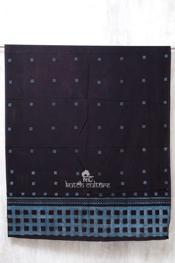 Cotton Ajrakh block print top fabric 2.5 mtr