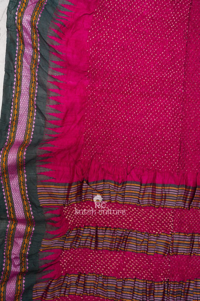 Vidarbha Tussar  Silk With Bandhni Saree
