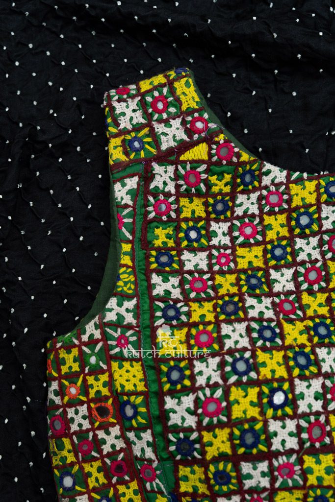 Green Kutch hand embroidery Blouse