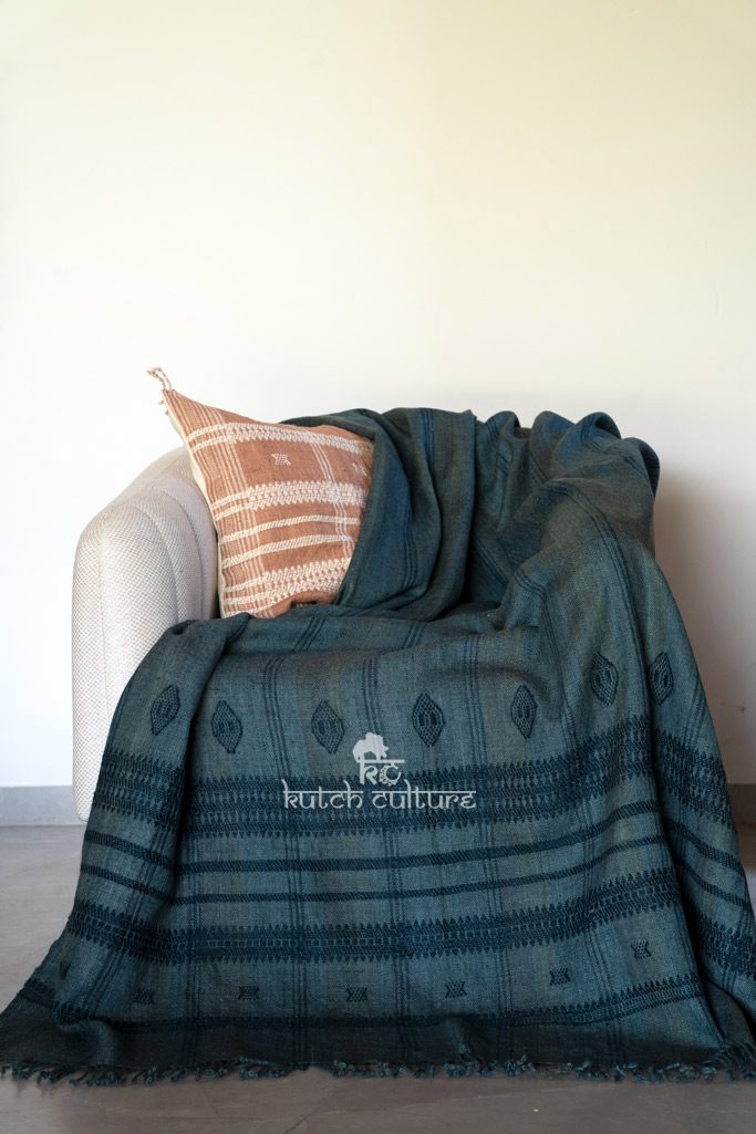Winter Retreat: Bhujodi Wool Blanket (52*90)